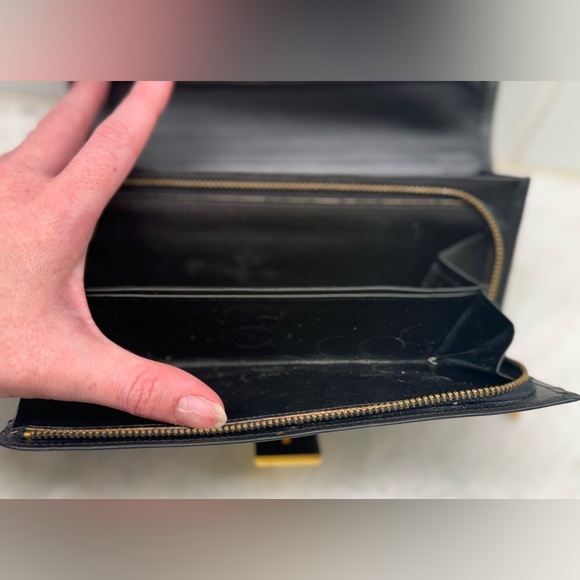 YVES SAINT LAURENT Vintage Black Leather Long Bifold Wallet/Clutch - Picture 16 of 16